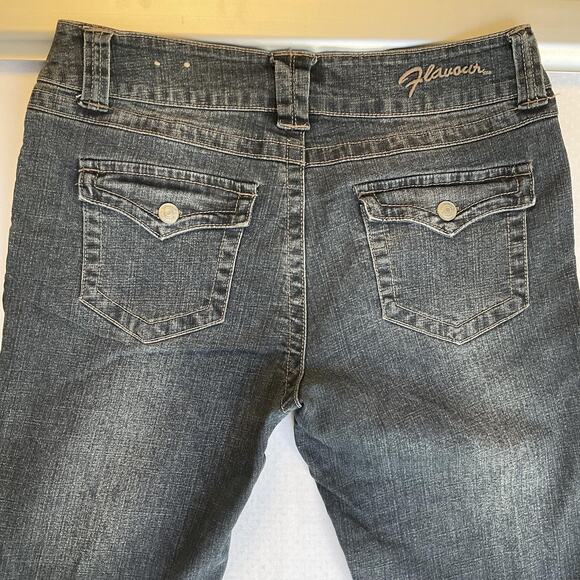 Flavour By Bubblegum Women Jeans 8P Gray Button 30" Inseam Boot Cut Mid Rise - Picture 3 of 10